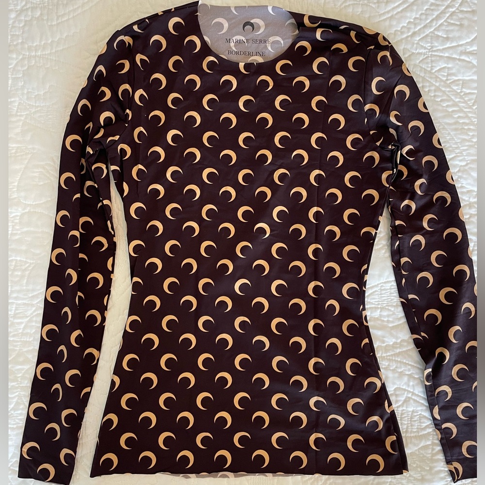 Marine Serre Second Skin moon-print top